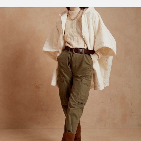 Banana Republic Pants - Banana Republic Puffer Oversized Lagenlook BoHo Poncho Cape Coat NWT L/XL